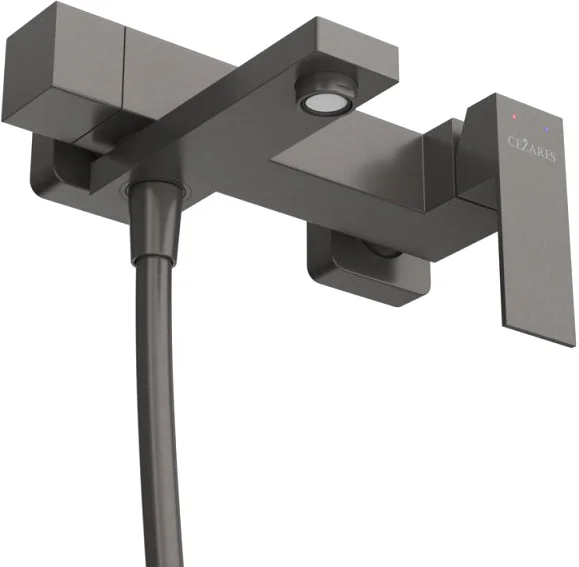 Смеситель для ванны с душем Cezares Slider SLIDER-VD-GM, оружейная сталь фото в интернет-магазине «Wasser-Haus.ru»
