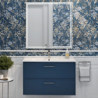 Мебель для ванной Kerama Marazzi Piano Classic 85 подвесная, ясень синий матовый фото в интернет-магазине «Wasser-Haus.ru»