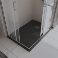Поддон для душа BelBagno Uno AH 120х90, черный матовый, с сифоном