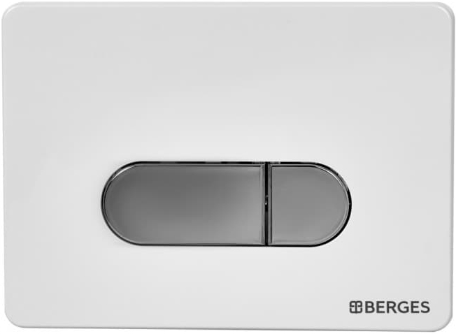 Комплект Berges Wasserhaus Novum 043270 кнопка хром, белая фото в интернет-магазине «Wasser-Haus.ru»
