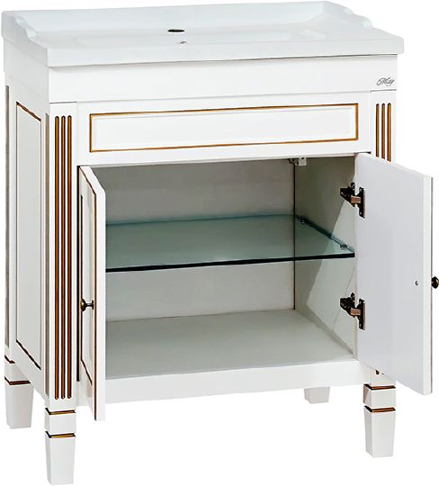 Мебель для ванной Misty Женева 70 белая патина фото в интернет-магазине «Wasser-Haus.ru»