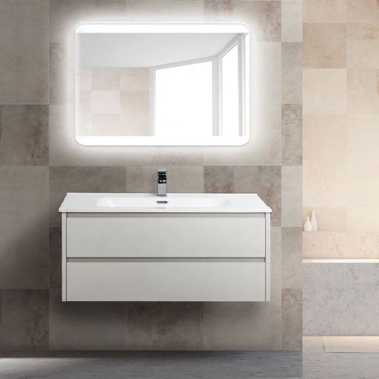 Мебель для ванной BelBagno Kraft 100 pietra bianco фото в интернет-магазине «Wasser-Haus.ru»