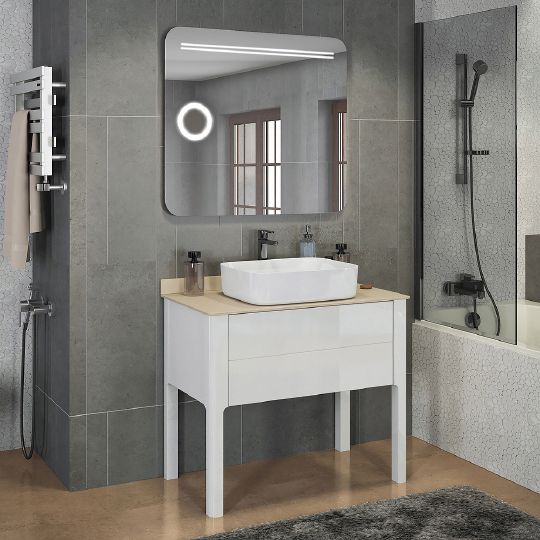 Мебель для ванной Comforty Лондон 90-1 белый глянец фото в интернет-магазине «Wasser-Haus.ru»