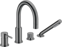 Смеситель на борт ванны Boheme Uno 460-SGM, shine gun metal фото в интернет-магазине «Wasser-Haus.ru»