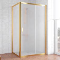 Душевой уголок Vegas Glass ZP+ZPV 100*80 09 10 профиль золото, стекло сатин фото в интернет-магазине «Wasser-Haus.ru»