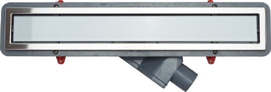 Душевой лоток Pestan Confluo Premium Line 550 белое стекло/сталь фото в интернет-магазине «Wasser-Haus.ru»