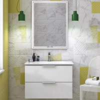 Мебель для ванной Kerama Marazzi Piano 75 подвесная, белая глянцевая фото в интернет-магазине «Wasser-Haus.ru»