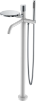Напольный смеситель для ванны с душем Boheme Stick 129-WCR.2 white touch chrome фото в интернет-магазине «Wasser-Haus.ru»