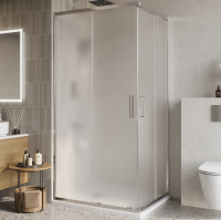 Душевой уголок BelBagno Luce AH-2-100/80-P-Cr 100x80, профиль хром, стекло рифленое фото в интернет-магазине «Wasser-Haus.ru»