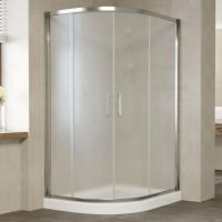 Душевой уголок Vegas Glass ZS-F 120*110 08 10 профиль глянцевый хром, стекло сатин фото в интернет-магазине «Wasser-Haus.ru»