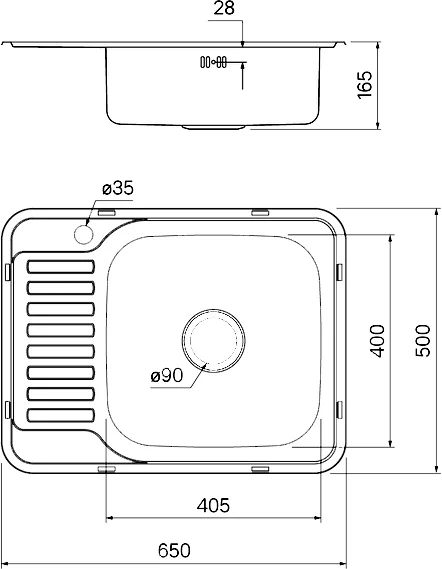 Мойка кухонная IDDIS Basic BAS65SRi77 фото в интернет-магазине «Wasser-Haus.ru»