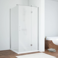 Душевой уголок Vegas Glass AFP-Fis TUR NOVO h1890 100*90 08 10 R профиль глянцевый хром, стекло сатин фото в интернет-магазине «Wasser-Haus.ru»