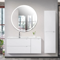 Мебель для ванной комнаты BelBagno Etna 120 L 2 ящика, дверца, bianco lucido фото в интернет-магазине «Wasser-Haus.ru»