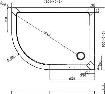 Поддон для душа Cezares Tray SMC TRAY-M-RH-120/90-550-35-W-R фото в интернет-магазине «Wasser-Haus.ru»