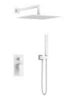 Душевой комплект Boheme Qubic 474-3-MW, С ВНУТРЕННЕЙ ЧАСТЬЮ, matt white фото в интернет-магазине «Wasser-Haus.ru»