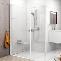 Душевой уголок Ravak CRV1-90+CRV1-90 Transparent, профиль белый фото в интернет-магазине «Wasser-Haus.ru»