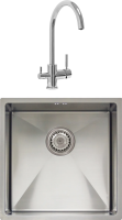 Комплект Мойка кухонная Seaman Eco Marino SME-440 хром + Смеситель Barcelone SSL-5385 water polish фото в интернет-магазине «Wasser-Haus.ru»