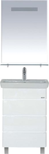 Мебель для ванной Misty Прима 55 белая эмаль фото в интернет-магазине «Wasser-Haus.ru»