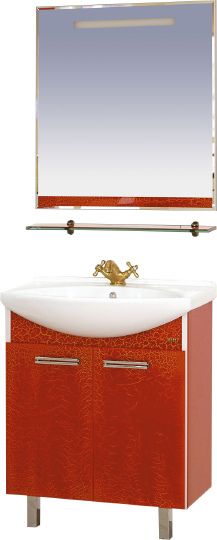 Мебель для ванной Misty Джулия 75 красная краколет фото в интернет-магазине «Wasser-Haus.ru»