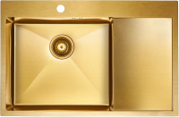 Мойка кухонная Paulmark Atlan PM217851-BGL брашированное золото L фото в интернет-магазине «Wasser-Haus.ru»