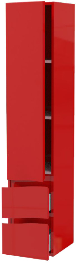 Шкаф-пенал АВН Фиджи 35 L, подвесной, красный фото в интернет-магазине «Wasser-Haus.ru»