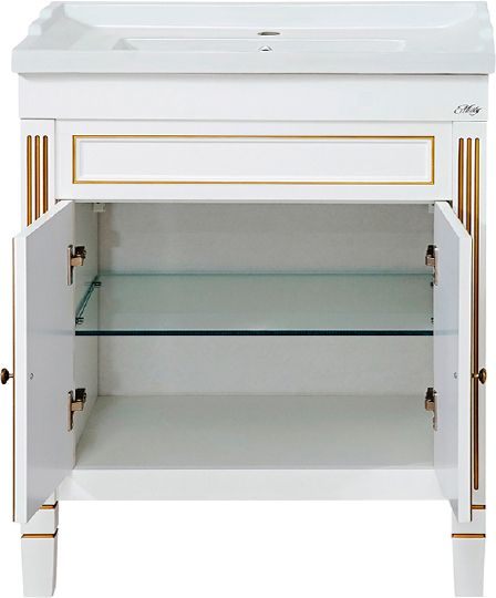 Мебель для ванной Misty Женева 70 белая патина фото в интернет-магазине «Wasser-Haus.ru»