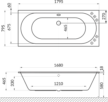 Акриловая ванна Excellent Oceana Slim WAEX.OCE18S.SOFT 180х80 фото в интернет-магазине «Wasser-Haus.ru»