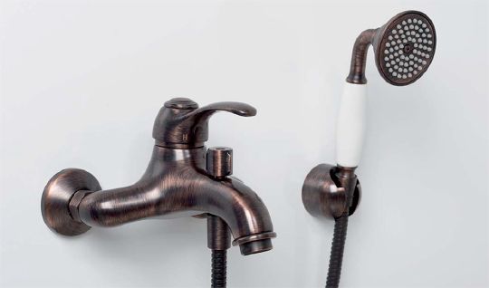Смеситель Wasserkraft Isar 1301 для ванны с душем, темная бронза фото в интернет-магазине «Wasser-Haus.ru»