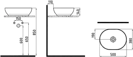 Раковина Bien Motto MTLG05001FD0B7000 фото в интернет-магазине «Wasser-Haus.ru»