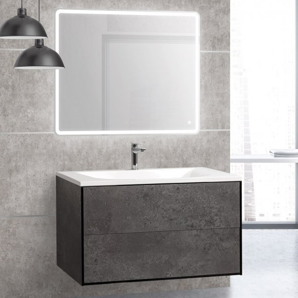 Мебель для ванной Cezares Premier HPL 100 BLUM manganese фото в интернет-магазине «Wasser-Haus.ru»