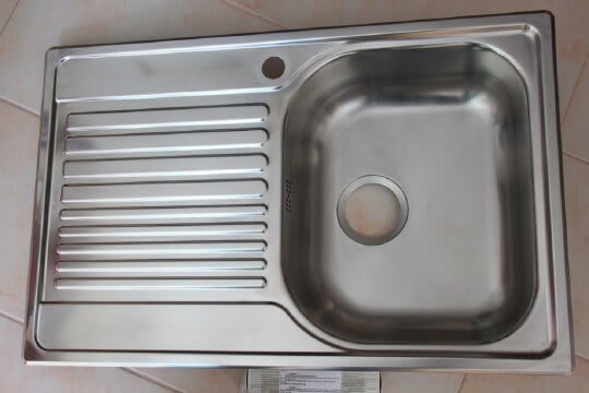 Комплект Мойка кухонная Blanco Tipo 45 S Compact сталь полированная + Смеситель VitrA Single sink mixer A42388EXP для кухонной мойки фото в интернет-магазине «Wasser-Haus.ru»