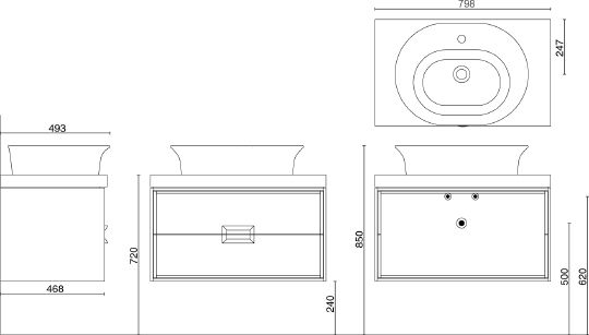 Мебель для ванной Kerama Marazzi Canaletto 80 со столешницей, белая матовая фото в интернет-магазине «Wasser-Haus.ru»