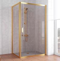 Душевой уголок Vegas Glass ZP+ZPV 110*70 09 05 профиль золото, стекло бронза фото в интернет-магазине «Wasser-Haus.ru»