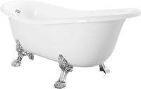 Ванна из искусственного камня Migliore Milady 26241 185x82 белая, хром фото в интернет-магазине «Wasser-Haus.ru»
