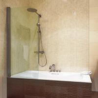 Шторка на ванну GuteWetter Lux Pearl GV-601 левая 50 см стекло бесцветное, профиль хром