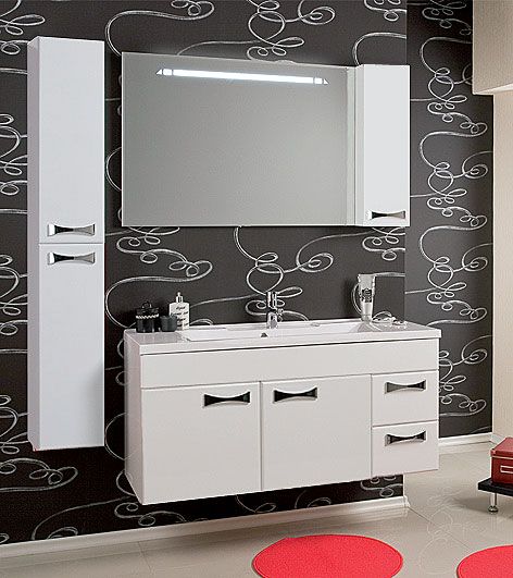 Зеркало-шкаф Акватон Диор 120 белый фото в интернет-магазине «Wasser-Haus.ru»