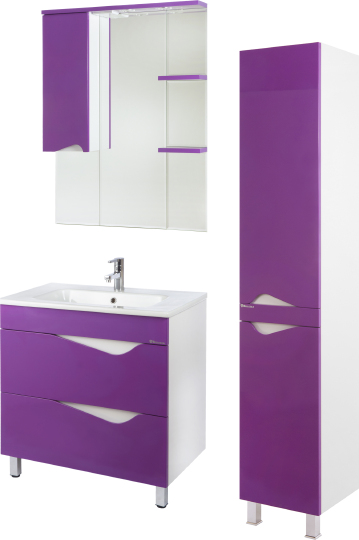 Шкаф-пенал Bellezza Эйфория 35 R фиолетовый фото в интернет-магазине «Wasser-Haus.ru»