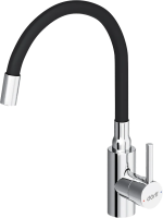 Смеситель для кухни Dorff Logic D3007622 хром, черный, с гибким изливом