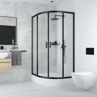 Душевой уголок Cerutti Spa Viva 90B 90x90, профиль черный фото в интернет-магазине «Wasser-Haus.ru»