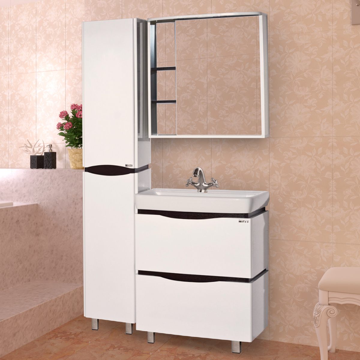 Мебель для ванной Misty Венера 70 комбинированная фото в интернет-магазине «Wasser-Haus.ru»