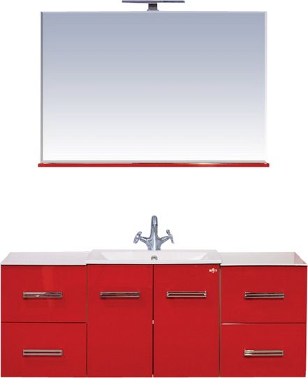 Зеркало Misty Атланта 107 красное фото в интернет-магазине «Wasser-Haus.ru»