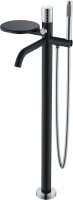 Напольный смеситель для ванны с душем Boheme Stick 129-BCR black diamond chrome фото в интернет-магазине «Wasser-Haus.ru»