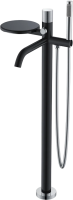 Напольный смеситель для ванны с душем Boheme Stick 129-BCR.2 black touch chrome фото в интернет-магазине «Wasser-Haus.ru»