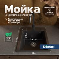 Мойка кухонная Domaci Савона PA 420 черная фото в интернет-магазине «Wasser-Haus.ru»