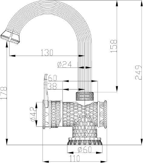 Смеситель Zorg Antic A 411U-BR для раковины фото в интернет-магазине «Wasser-Haus.ru»