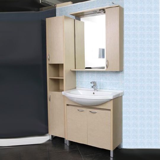Мебель для ванной Aquanet Донна 80 светлый дуб фото в интернет-магазине «Wasser-Haus.ru»