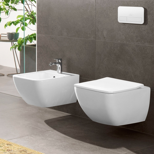 Крышка-сиденье Villeroy & Boch Venticello 9M79 S101 с микролифтом, петли хром фото в интернет-магазине «Wasser-Haus.ru»