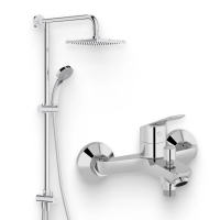Душевой комплект Смеситель Jacob Delafon Lucien E20848-CP + Стойка Eo E45893-CP