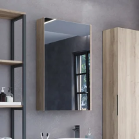 Зеркало-шкаф Comforty Порто 50 дуб дымчатый фото в интернет-магазине «Wasser-Haus.ru»