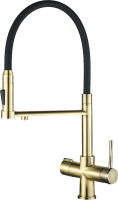 Смеситель для кухни Steel Hammer SH 2003 BRONZE бронза, с гибким изливом